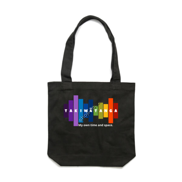 Takiwātanga Multi-spectrum Tote Bag Black Thumbnail